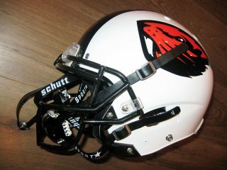 2018 Oregon State Beavers Game White Football Helmet - 4