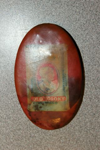 Vintage Bagley ' s Old Colony Tobacco.  Oval Stone 3