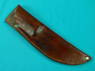 Vintage Custom Made Brown Leather Sheath Scabbard 4 Large Fighting Hunting Knife