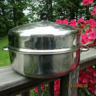 Vintage Farberware Aluminum Clad Stainless 12 Qt Dutch Oven With Lid