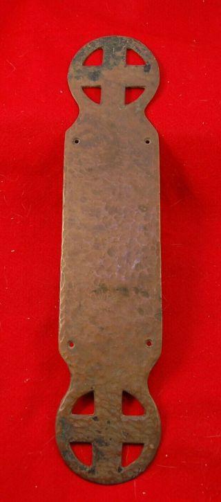 Antique Mission Arts Crafts Door Push Plate Copper - 16 1/2 " X 3 1/2  X 1/8 "