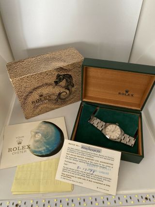 Mens Vintage Rolex Air King 5500 Orig Box & Papers Full Set Cond Watch
