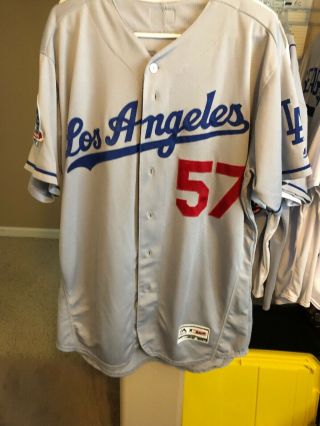 Alex Wood Team Issued La Dodgers Jersey 2018 60 Year Annv.  Mlb Cert.  Sz 48