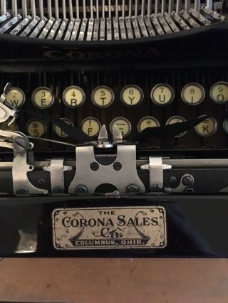 Antique 1917 Corona Model 3 Portable Folding Typewriter