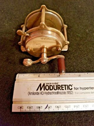 Small 2.  25 " Vintage Brass Fly Fishing Casting Reel Unmarked