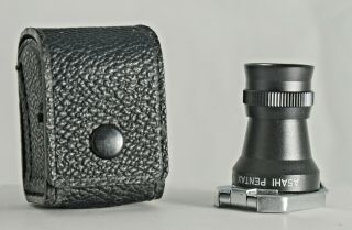 Vintage Asahi Pentax Slr Viewfinder Magnifier For Spotmatic Camera Leather Case