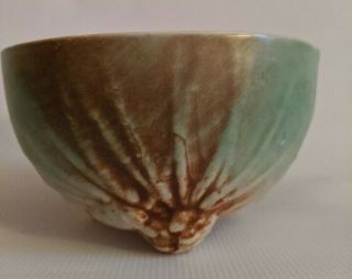 Vintage Mccoy Pottery Pine Cone Footed Planter Green Bowl 6.  5 " X 4 "