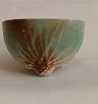 Vintage McCoy Pottery Pine Cone Footed Planter Green Bowl 6.  5 