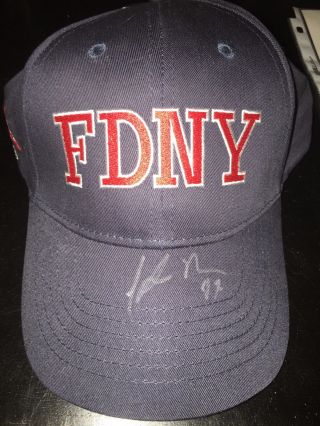 Hansel Robles York Mets Signed Game Worn 9/11 Bp Hat Fdny