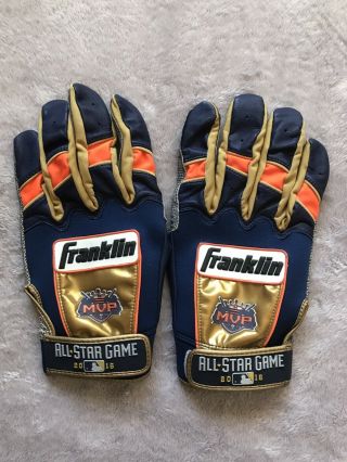Miguel Cabrera 2016 All Star Game Issed Tigers Batting Gloves Mvp Rare Franklin