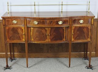 Hickory Chair James River Mahogany Federal Style Sideboard W.  Brass Gallery Rail