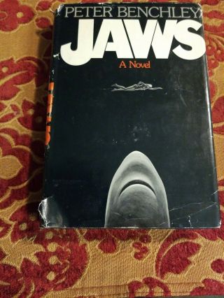 Jaws 1st Edition 1974 Hardcover Hc With Dust Jacket Book Isbn 0385047711