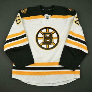 2016 - 17 Alex Grant Boston Bruins Game Worn Reebok Hockey Jersey Meigray