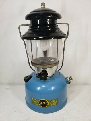 Rare Vintage Coleman Sears Blue Lantern 1965 - Complete - Vg Cond Single Mantle