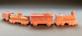 Vintage Salt & Pepper Shakers Pink Train 4 Piece Set Seattle Up To 2” Tall