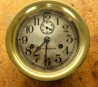 Vintage Brass Seth Thomas 6 " Ship’s Bell Clock
