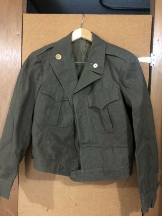 Vintage Ww2 Ike Jacket 1944 Dated Size 38r