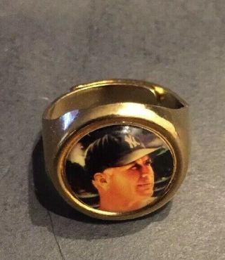 1960’s Mickey Mantle Gold Metal Gumball Encased Profile Adjustable Yankees Ring