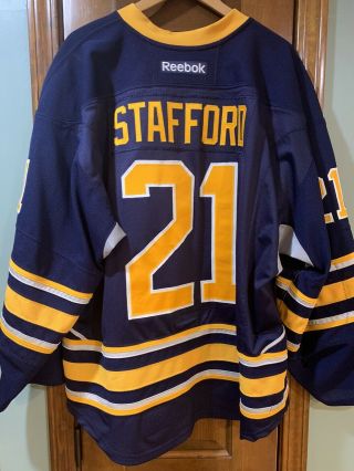 Drew Stafford 21 2013/14 Game Worn Buffalo Sabres Jersey - Sabres /tagged