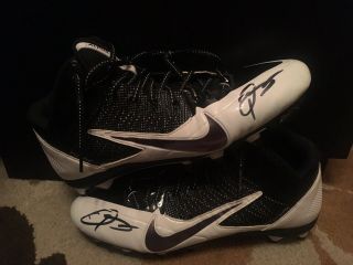 BROWNS ODELL BECKHAM JR SIGNED AUTOGRAPH GAME WORN CLEATS STEINER NIKE 3