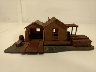 Vintage Plastic Brown Country House With Garage Ho Gauge Scale Tr918