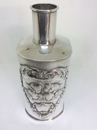 1904 Solid Silver William Comyns Cherub Reynolds Angels Perfume Bottle Case 91.  3