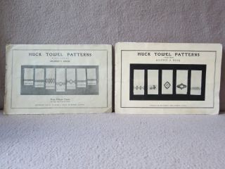 (2) Vintage " Huck Towel Patterns " : 1936 First Series & 1940 Third Series: Rare