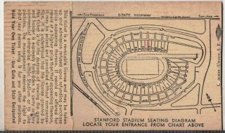 ticket 1941 Stanford vs California Big Game football Stanford Stadium 2