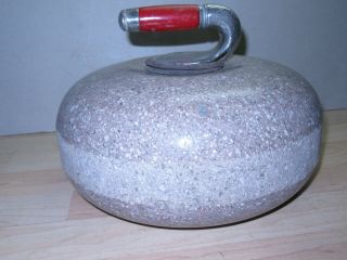 Vintage Granite Rock Curling Stone A Winter Olympic Sport 3rd example 2