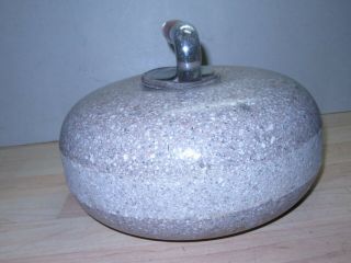Vintage Granite Rock Curling Stone A Winter Olympic Sport 3rd example 3