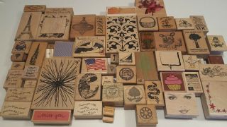 Lot Vintage Rubber Stamps From 80 