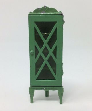 Vintage Tootsietoy Dollhouse Mini Dining Room China Cabinet Vitrine Cupboard