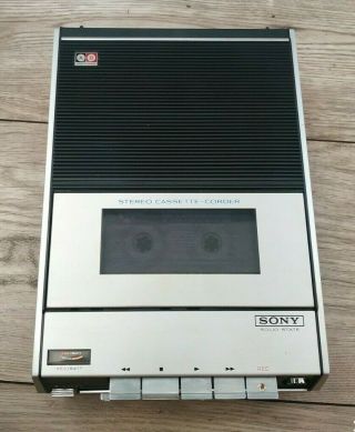 Sony Tc - 124 Vintage Cassette Tape Recorder Player With Case Made In Japan