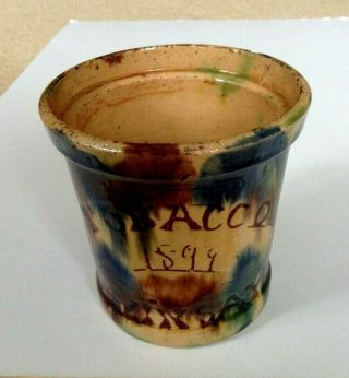 Antique Scottish Pottery Tobacco Jar 1899 Edwin Sayer