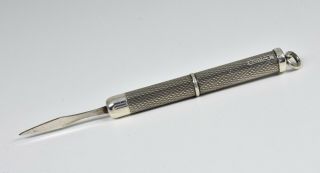 Vintage Solid Sterling Silver Propelling Toothpick,  (william H Manton,  1989)