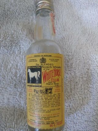 Vintage The Blended Scotch Whisky Of The White Horse Cellar Miniature (empty)
