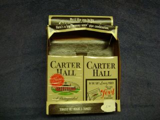 Vintage Carter Hall Combination Pipe & Tobacco Box Pouch Set Advertising