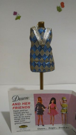 Vintage Topper Dawn Dolls " Extremely Rare Mini Dress " 