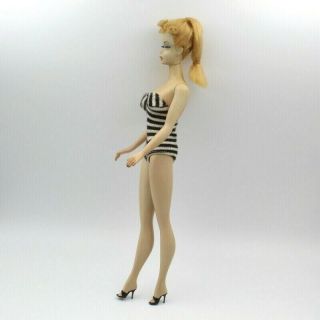STUNNING VINTAGE 1959 2 TWO BLONDE PONYTAIL BARBIE WITH OSS STAND - 6956 3