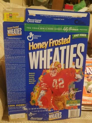 Ronnie Lott Honey Frosted Wheaties Cereal Box Flat 1998