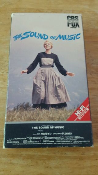 The Sound Of Music - Vhs 2 Tape Set - " Vintage " Originally Realeased In 1965