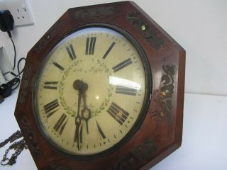 Antique 19th Century Wall Clock,  weights Dold & Loffler Colchester 2