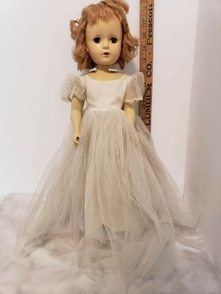 Madame Alexander - Bride Doll W/ Tagged Dress - Vintage 1950 