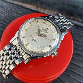 Vintage Omega Constellation Chronometer Pie Pan Wristwatch Cal 551 C.  1964