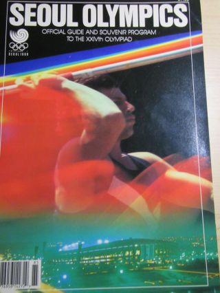 1988 Seoul Olympic Guide And Souvenir Program To The Xxivth Olympiad