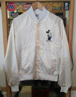 Vintage 1987 Mickey Mouse 60 Years Anniversary Chalk Line Jacket Size Medium