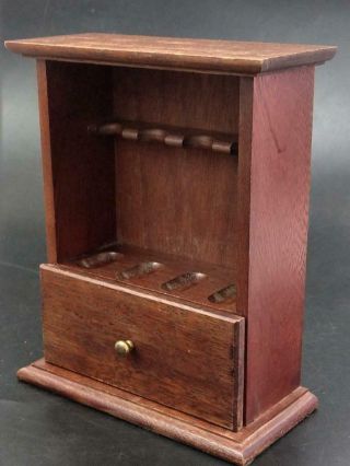Mahogany Pipe Rack Stand With Draw 19th Century