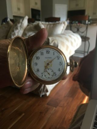 Vintage American Waltham Pocket Watch Gold Gilded