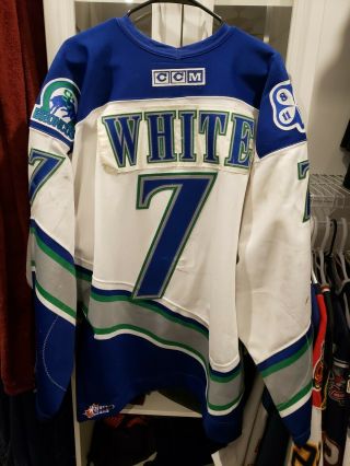 Ian White Swift Current Broncos Game Worn Jersey With Wear And Loa