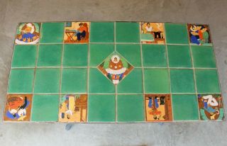 Vintage SAN JOSE MISSION Arts & Crafts Tile Top Console Patio Table 30 